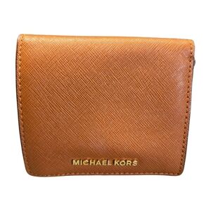 MICHAEL KORS Jet Set Travel Carryall Brown Bifold Wallet